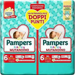 Pampers Baby Dry Pannolino Mutandina Xl Duo Downcount 28 Pezzi